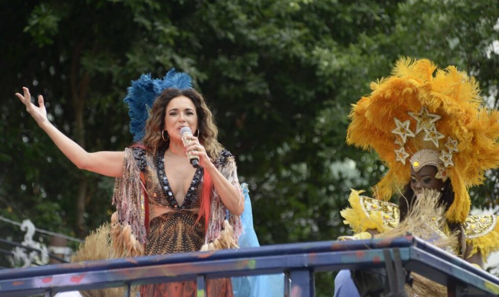 Daniela Mercury comanda a pipoca no Carnaval de Salvador.Foto SECOM